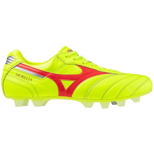 Morelia II Made in Japan Soccer Cleat, Safety Yellow/Fiery Morelia II Made in Japan Soccer Cleat, Safety Yellow/Fiery