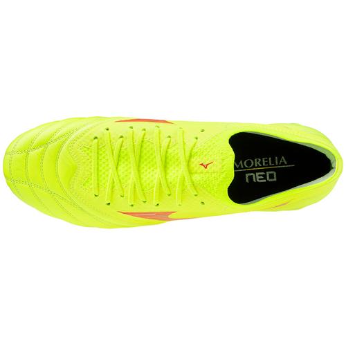 Morelia Neo IV Beta Elite Soccer Cleat, Safety Yellow/Fiery Morelia Neo IV Beta Elite Soccer Cleat, Safety Yellow/Fiery