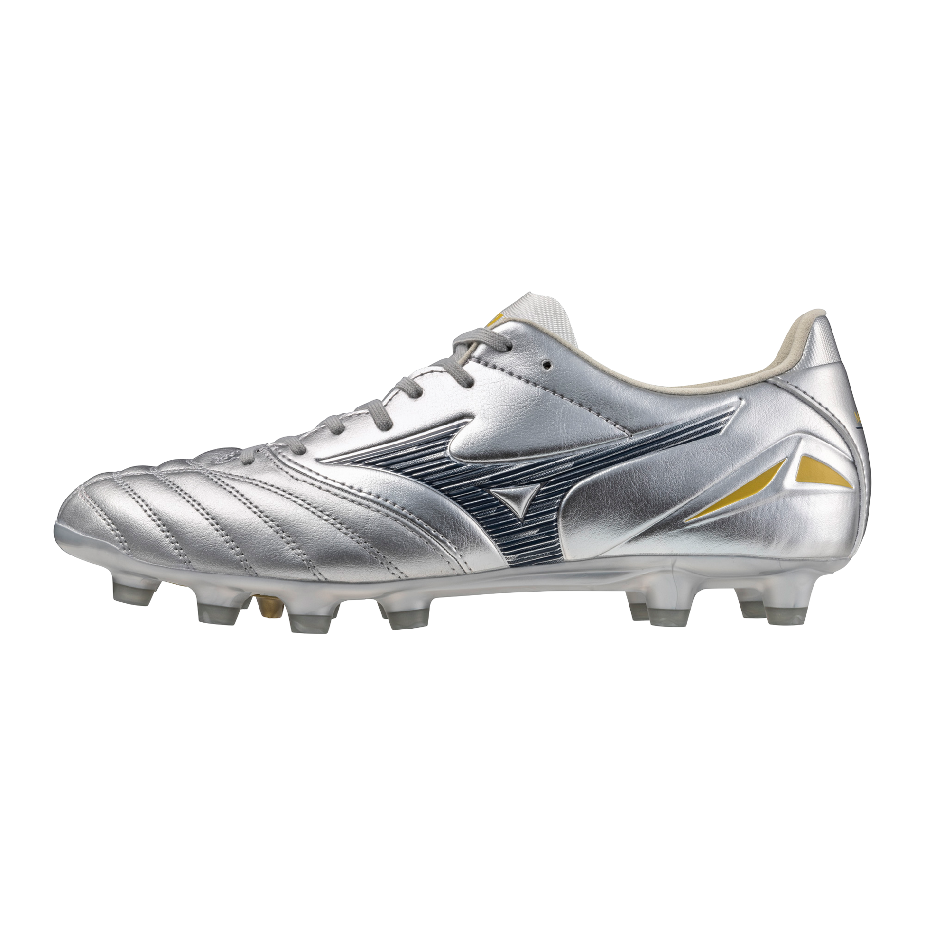 Morelia Neo IV Pro FG Firm Ground KL Soccer Cleat, Platinum Silver