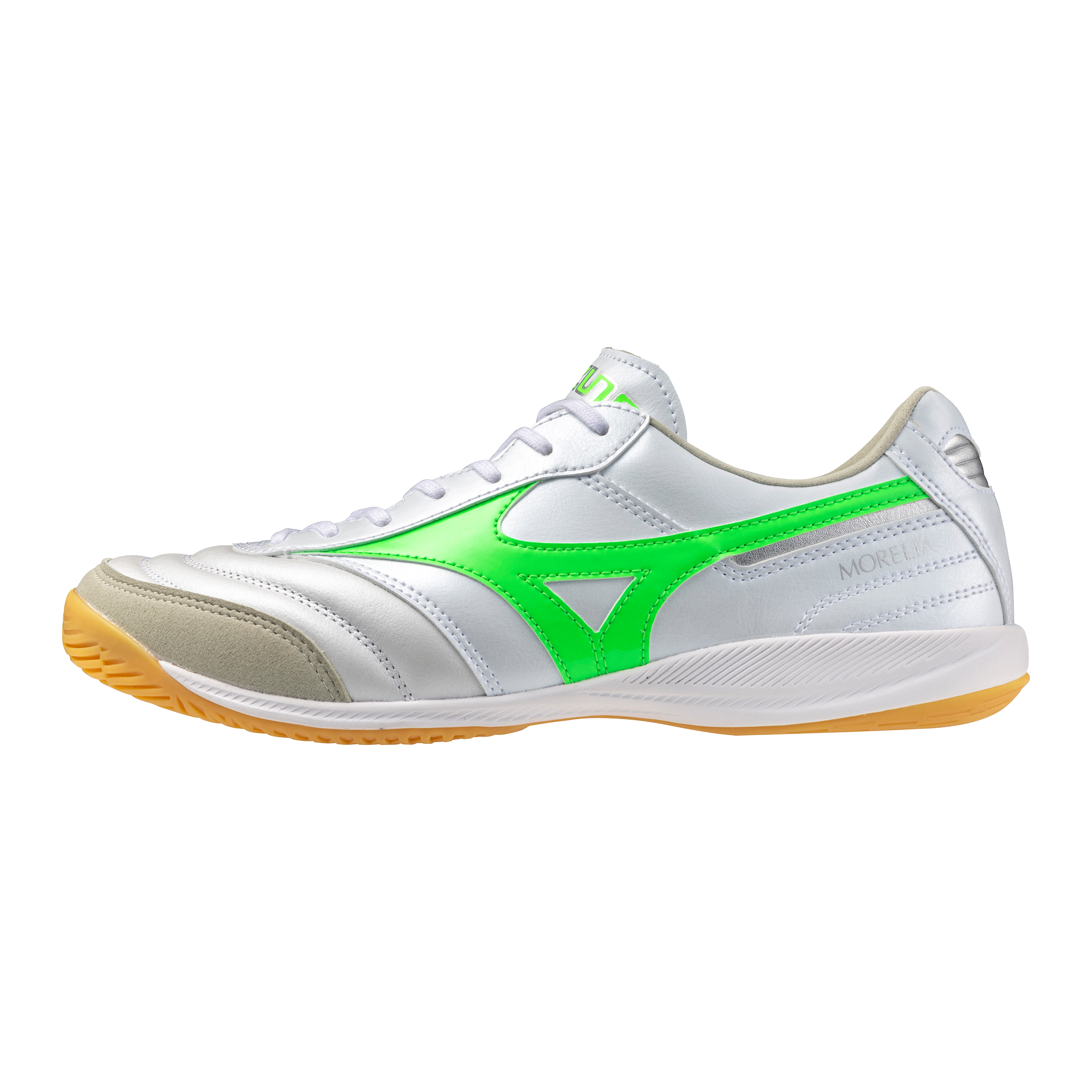 MIZUNO モレリア SALA ELITE IN Morelia Sala Elite IN Indoor Soccer Shoe, White/Neon Green