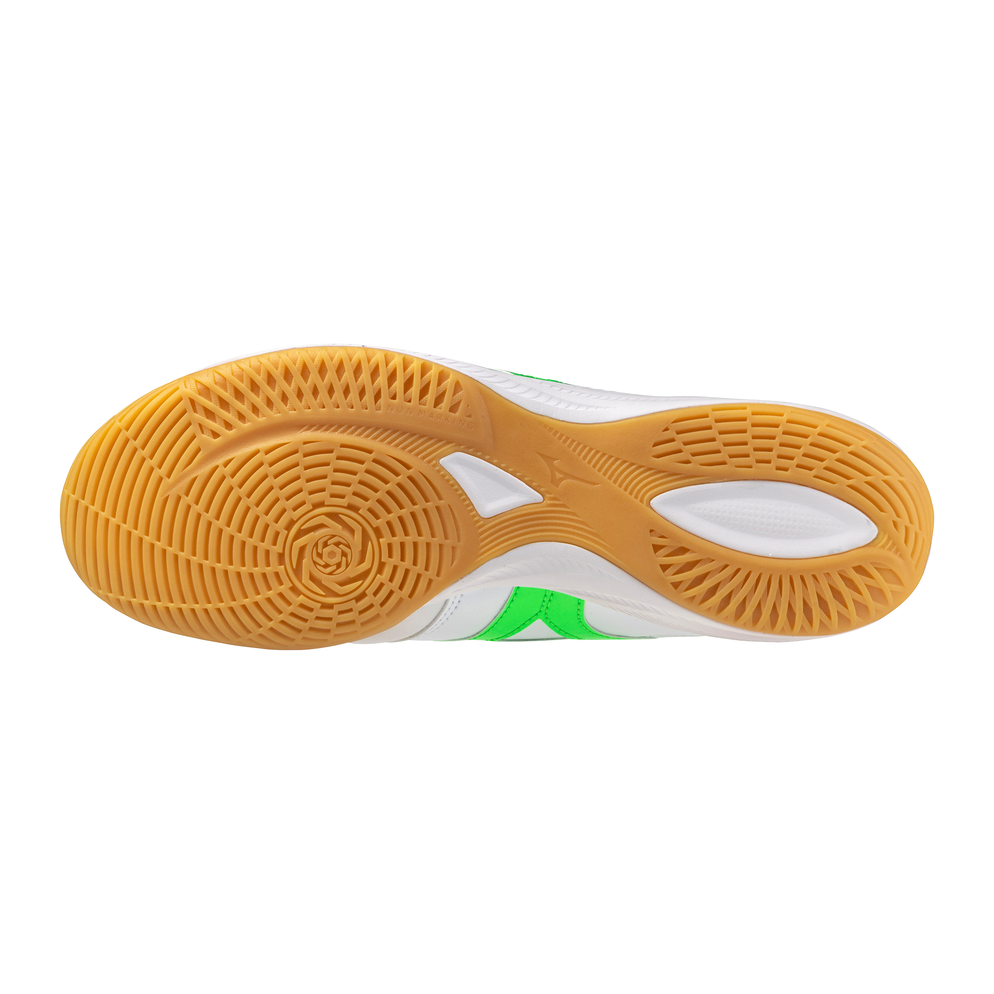Morelia Sala Elite IN Indoor Soccer Shoe, White/Neon Green