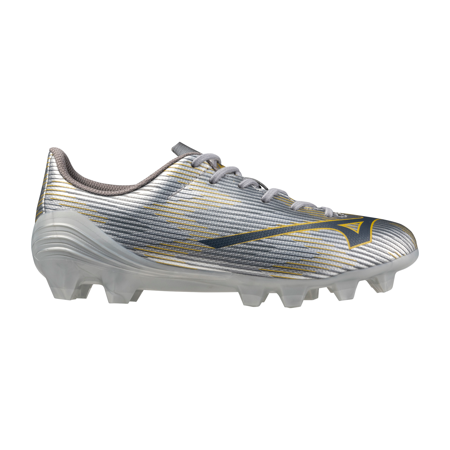 Mizuno サッカーシューズ シルバー/ゴールド Mizuno Alpha II Select Junior FG Firm Ground Soccer Cleat, Silver