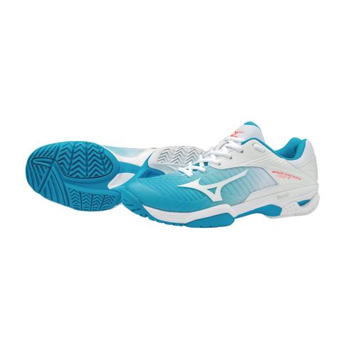 Mizuno Tennis Shoes WAVE EXCEED 2 WIDE OC 61GB1813 Blue × White × Navy 