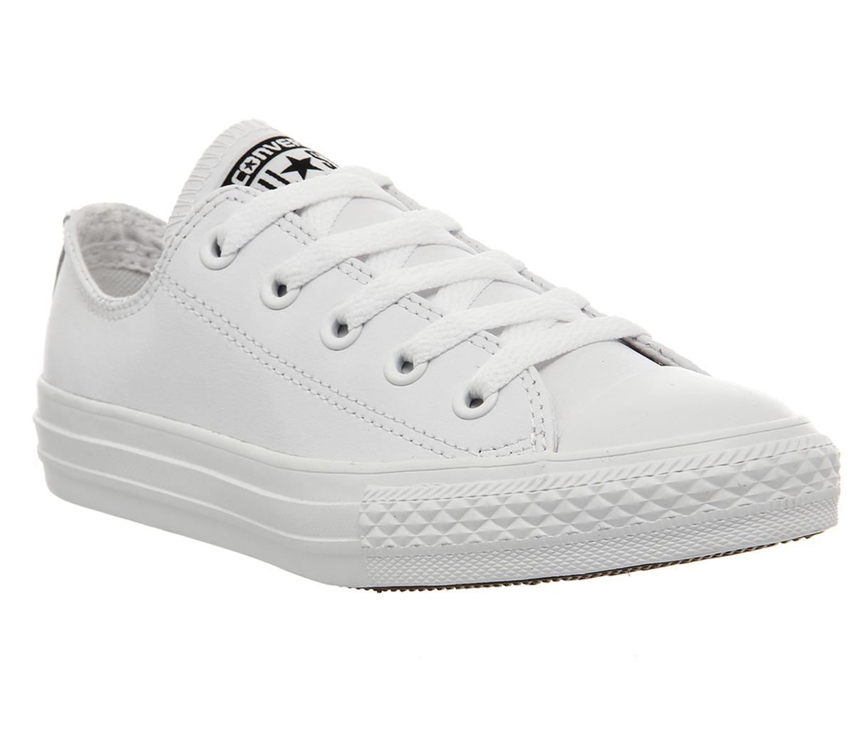 kids white leather converse