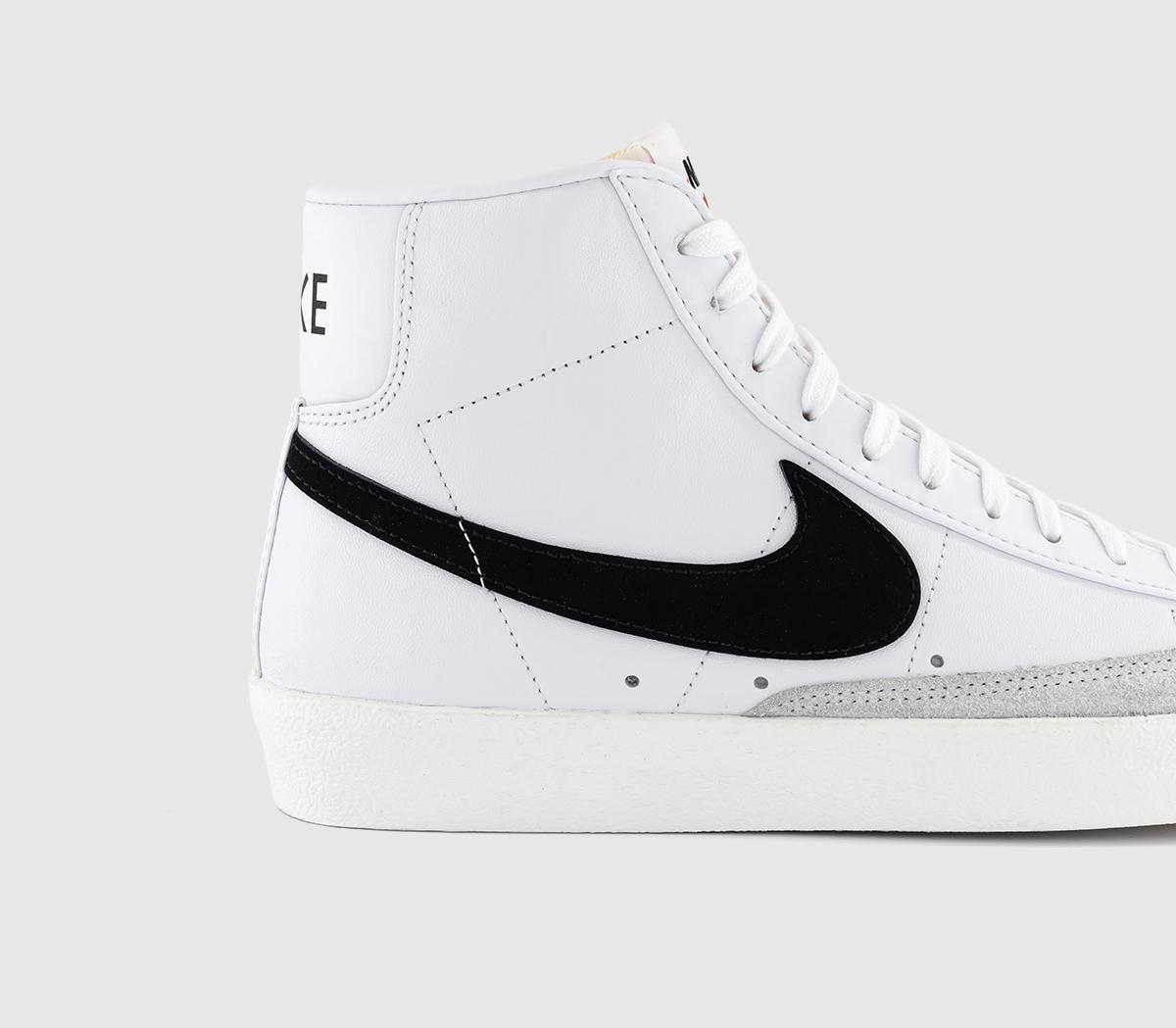 Nike Blazer Mid 77 Trainers White Black - Unisex Sports