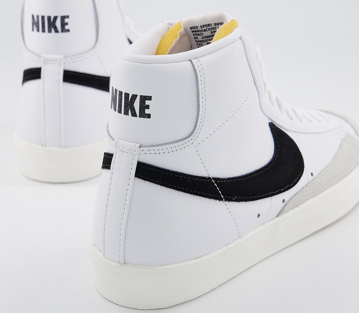 Nike Blazer Mid 77 Trainers White Black - Unisex Sports