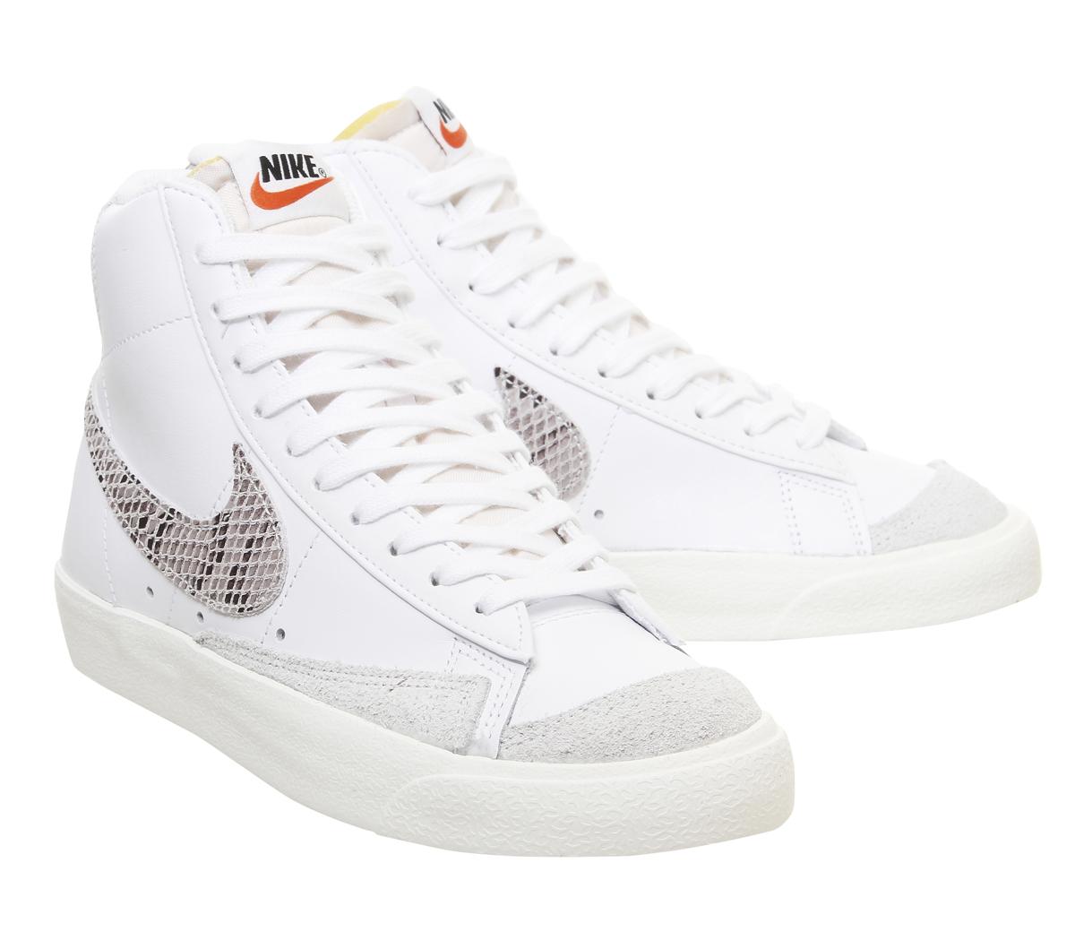 nike blazer mid premium leather beige trainers