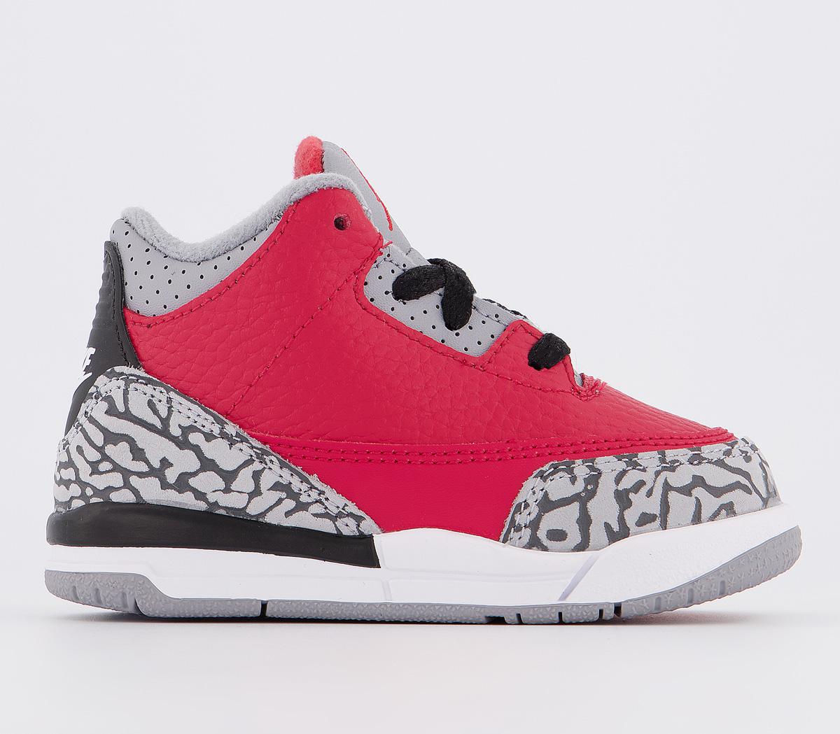 Jordan Jordan 3 Td Trainers Fire Red Cement - Unisex