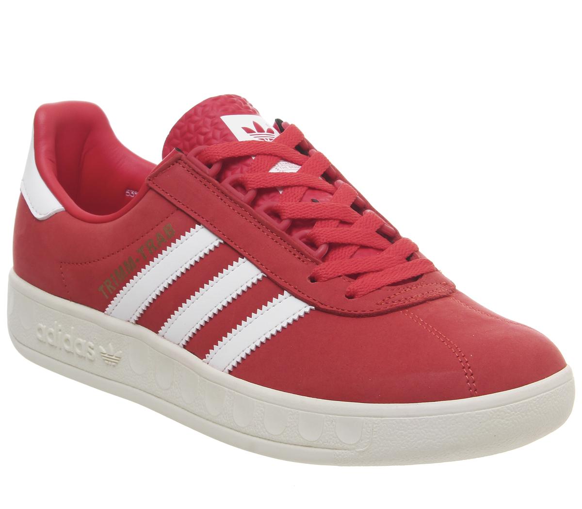 adidas Trimm Trab Trainers Active Red White Gold - His trainers