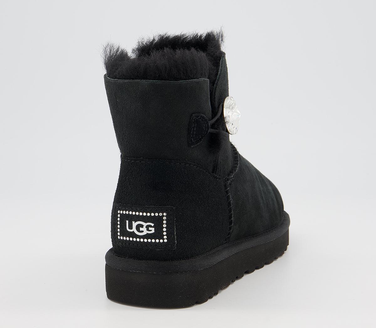 UGG Mini Bailey Bling Boots Black - Ankle Boots