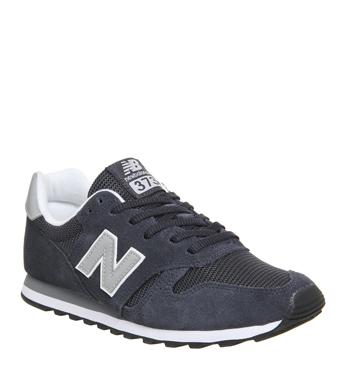 new balance navy & silver 373 trainers