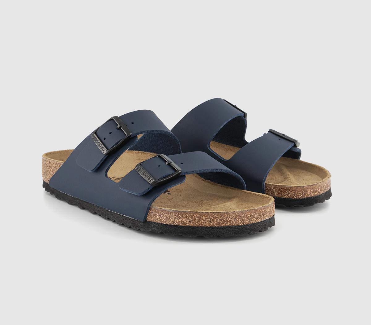 Birkenstock Arizona Two Strap Sandals Blue Birko Flor - Sandals