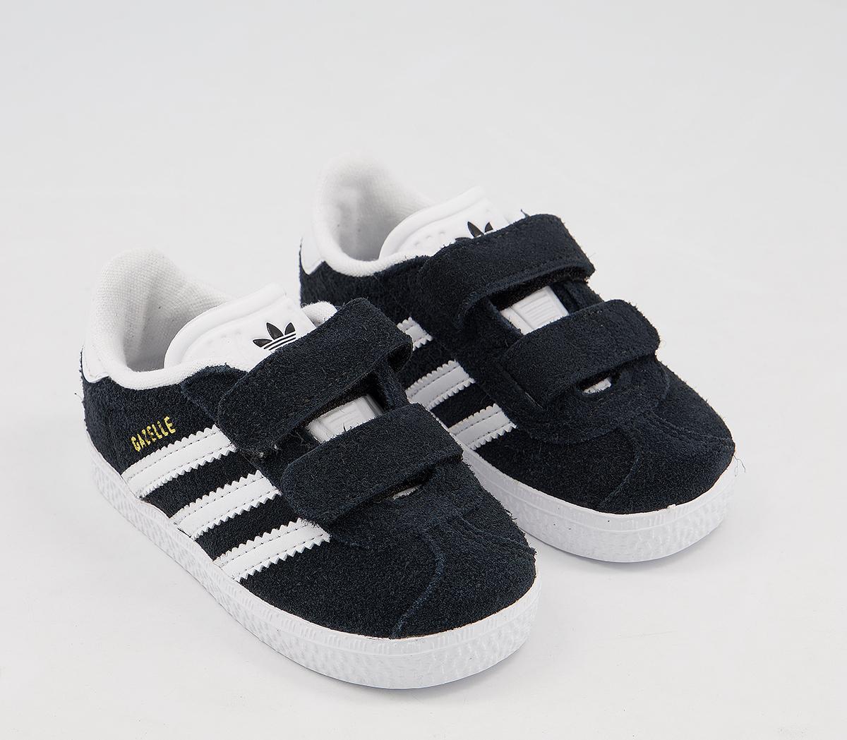adidas Gazelle 2 Infant Trainers Core Black White - Unisex