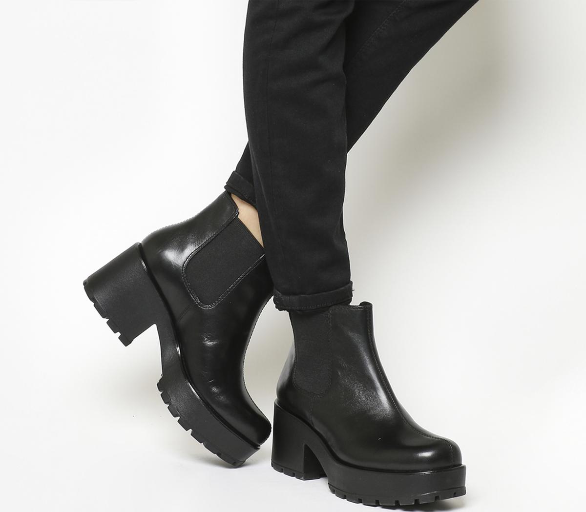 Vagabond Dioon Elastic Chelsea boots Exclusive Black Leather - Ankle Boots