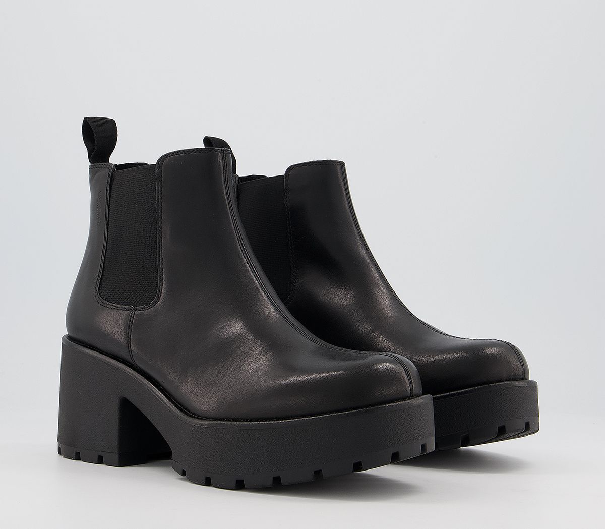 Vagabond Dioon Elastic Chelsea Boots Exclusive Black Leather - Ankle Boots