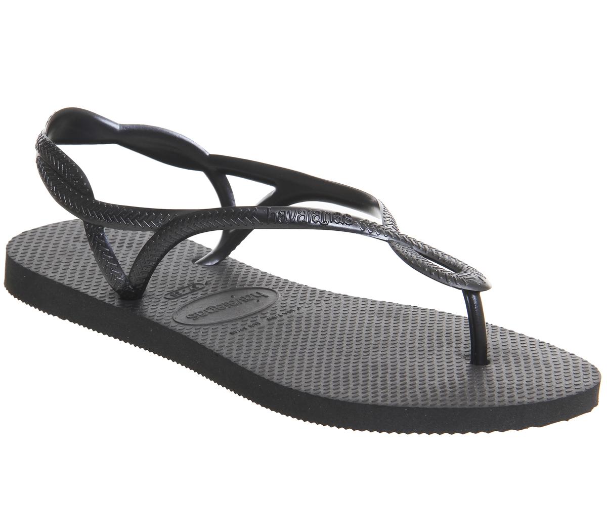 Havaianas Luna Flip Flops Black - Sandals