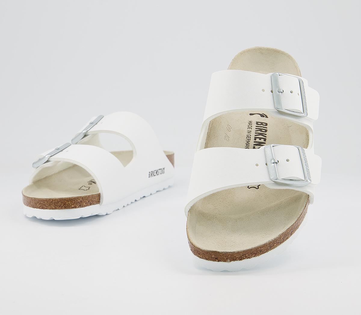 Birkenstock Arizona Two Strap Sandals White Birko Flor - Sandals