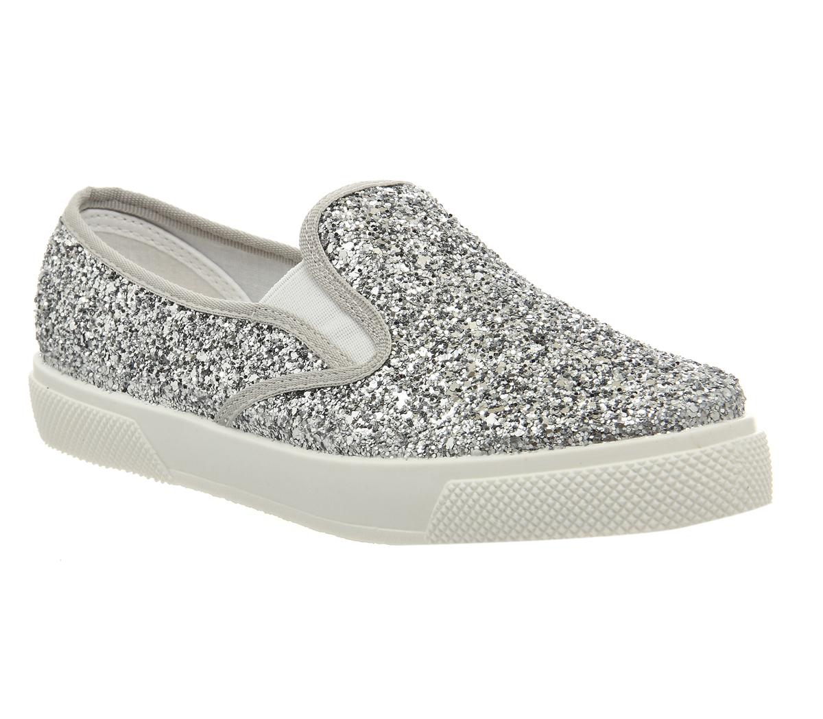 silver sparkly flats for prom