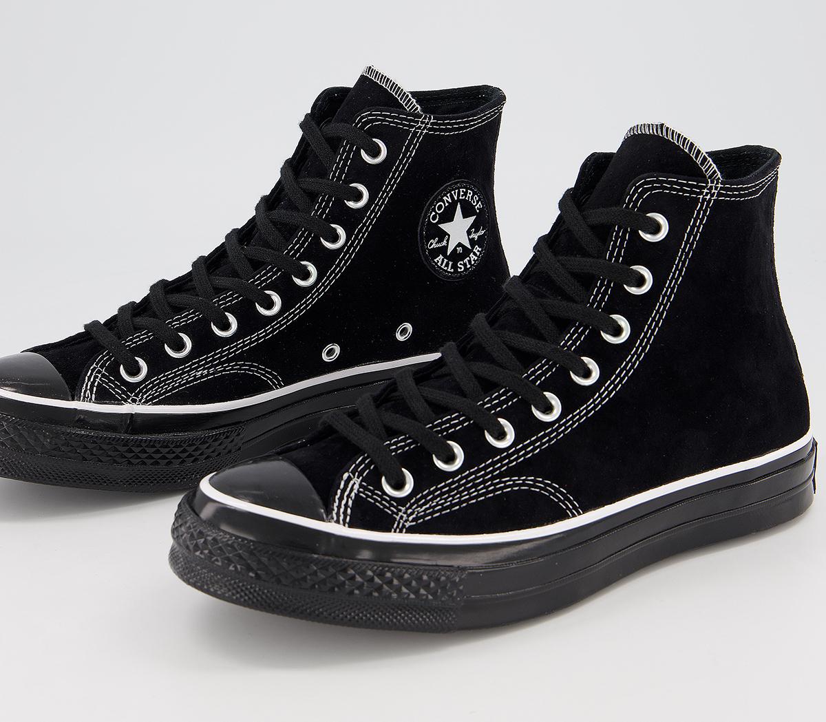 all star hi 70s trainers black white black exclusive