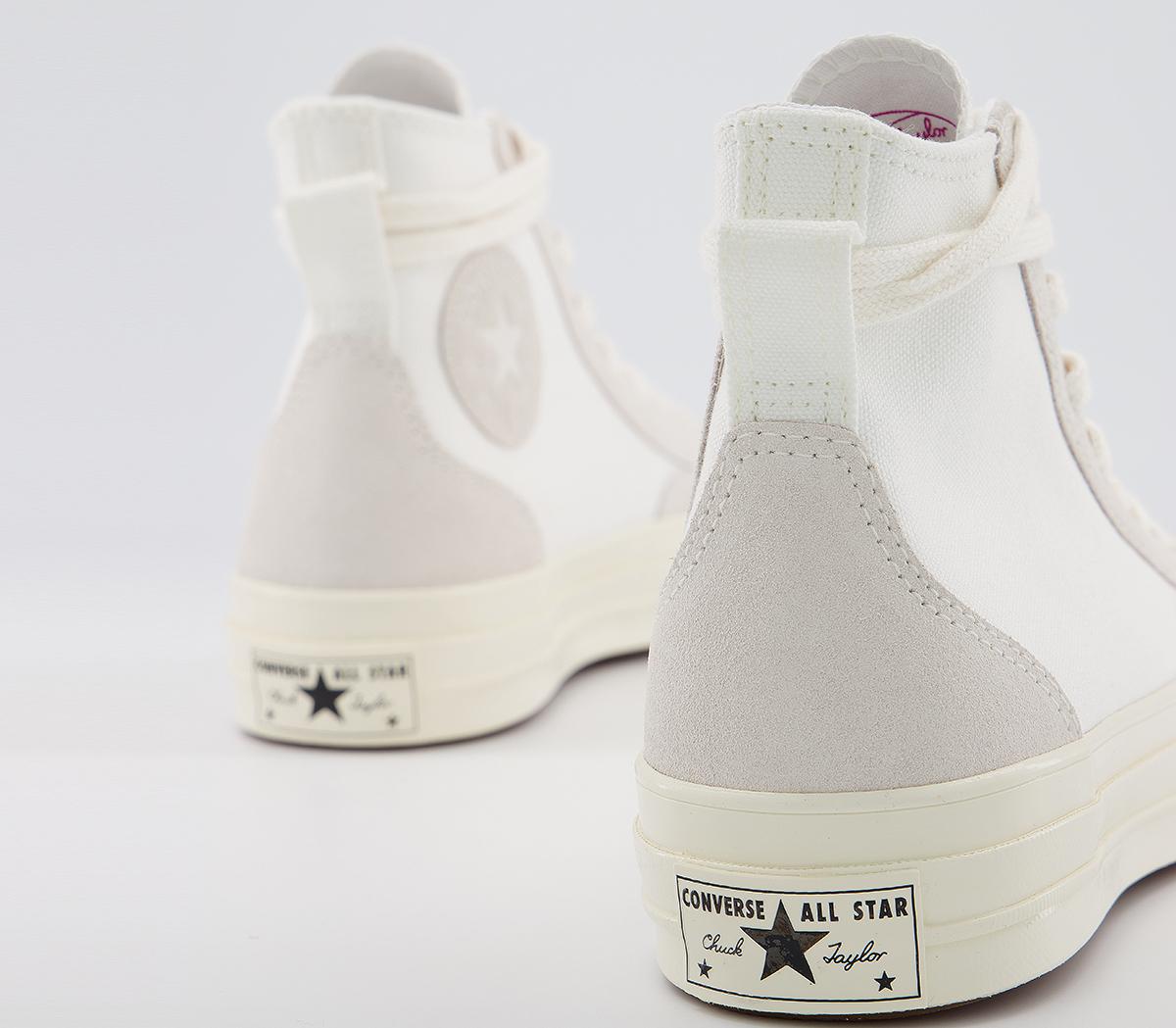 converse all star hi trainers egret egret leather