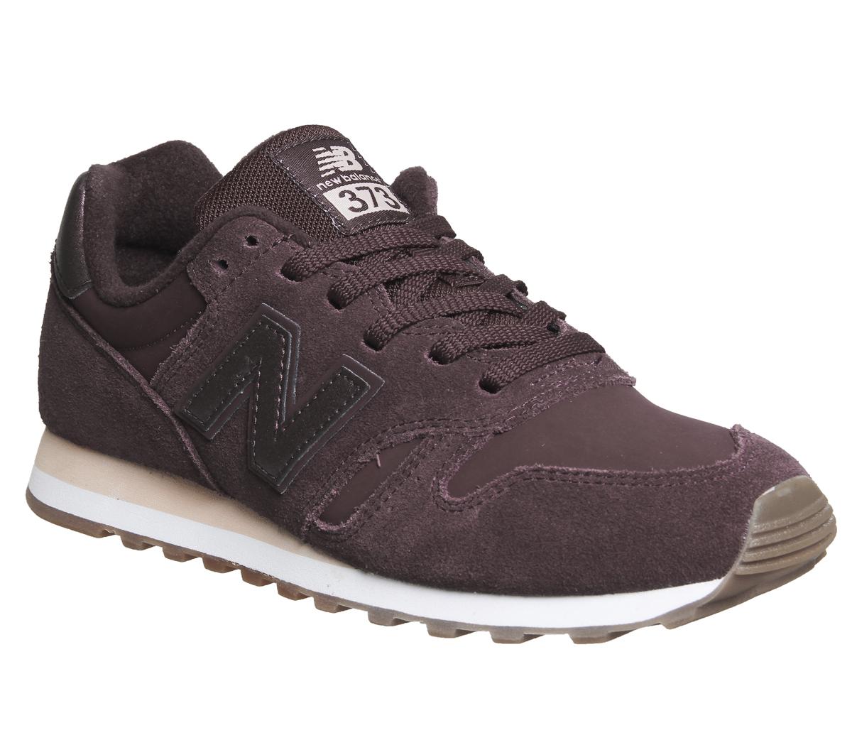 new balance burgundy 373 trainers