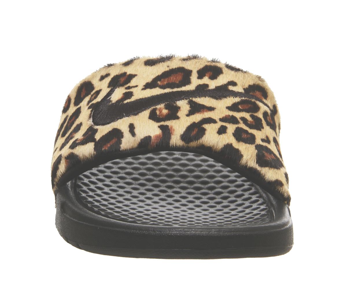 leopard print sliders nike