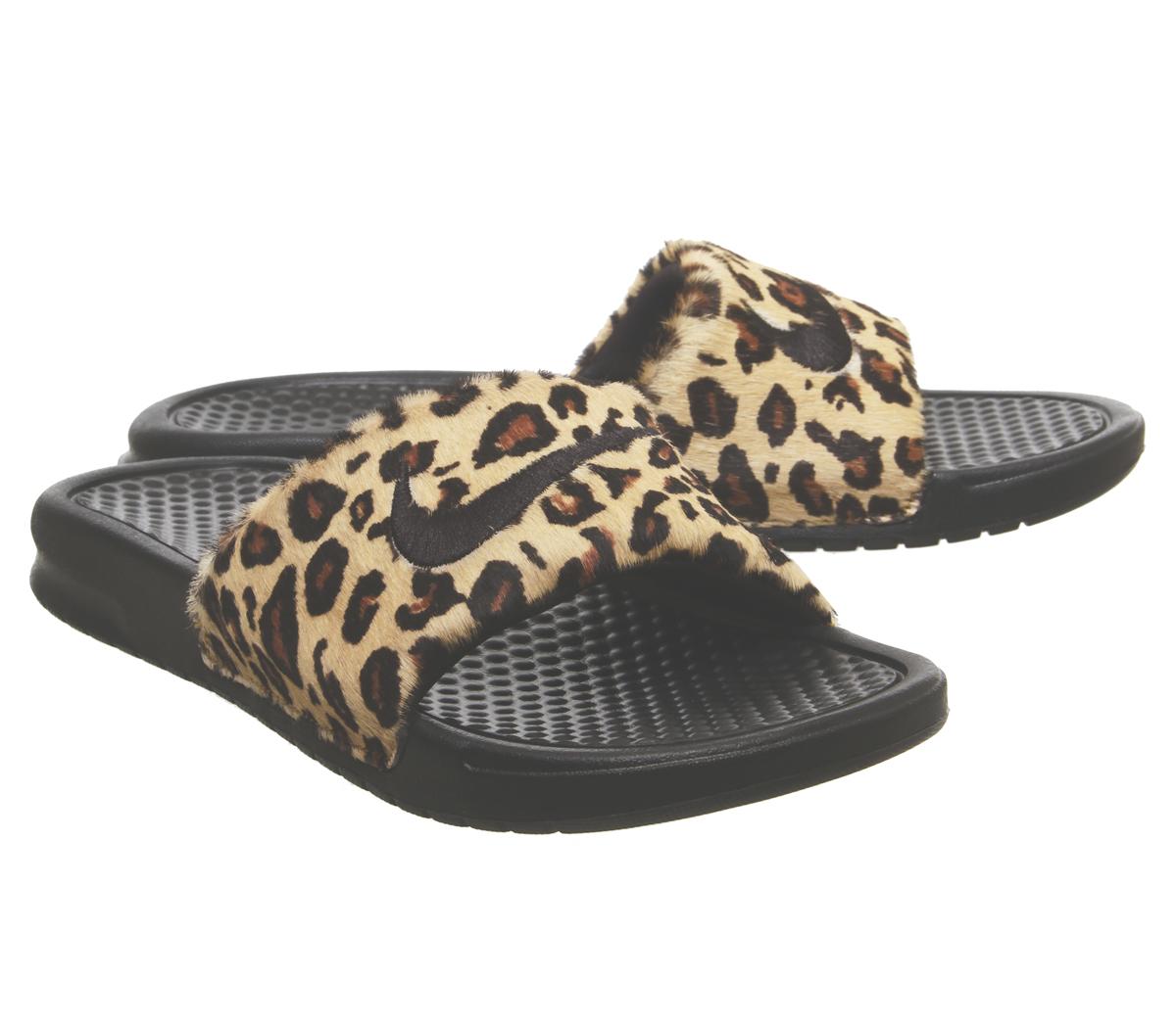 leopard print sliders nike