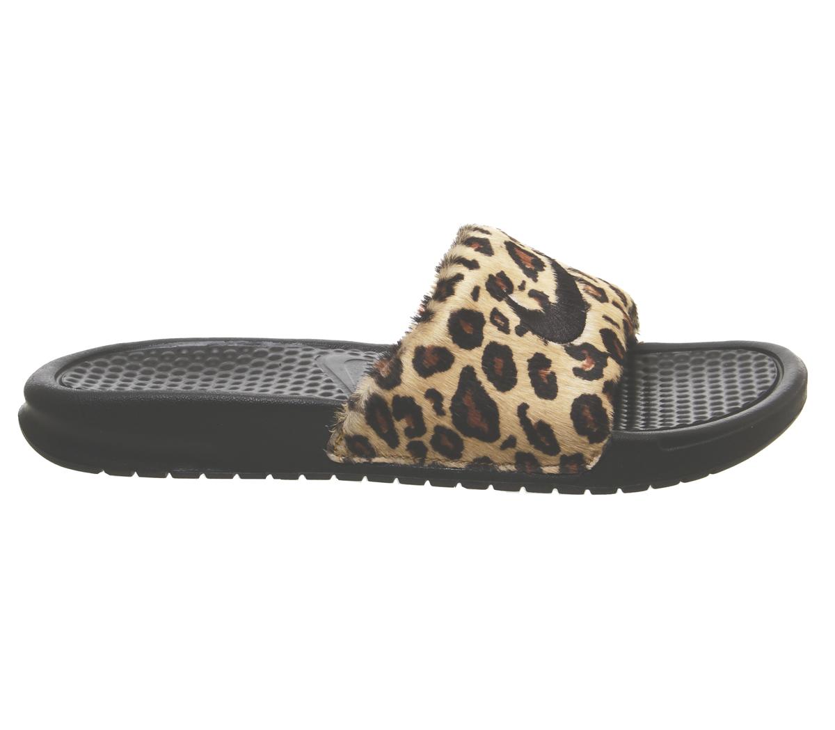 leopard print sliders nike