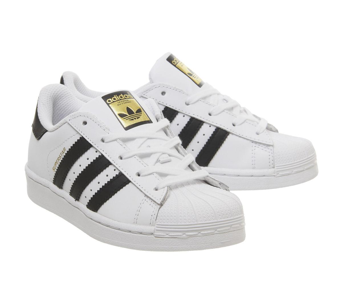 adidas Superstar Kids 10-2 Trainers White Core Black - Unisex