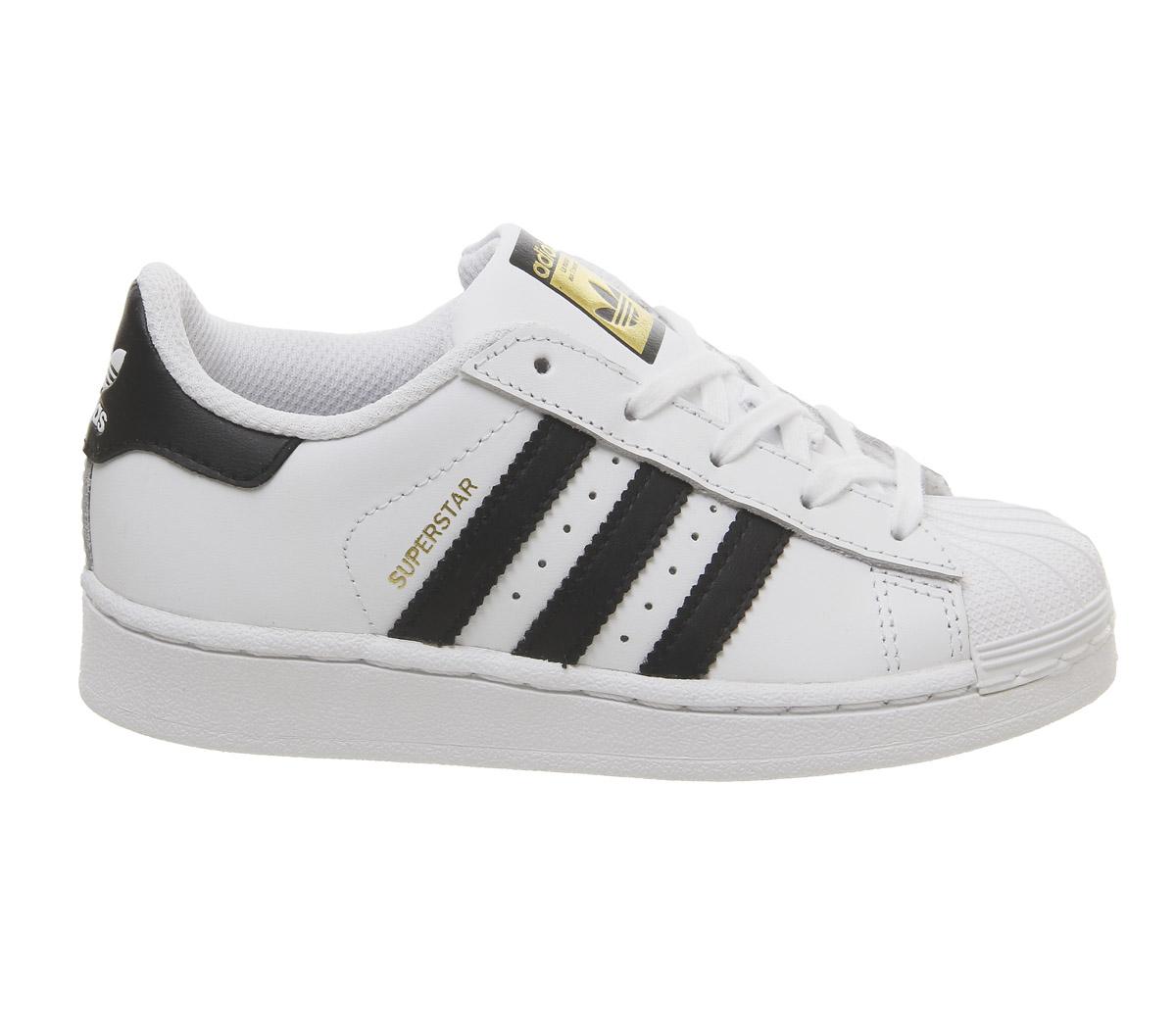 adidas Superstar Kids 10-2 Trainers White Core Black - Unisex