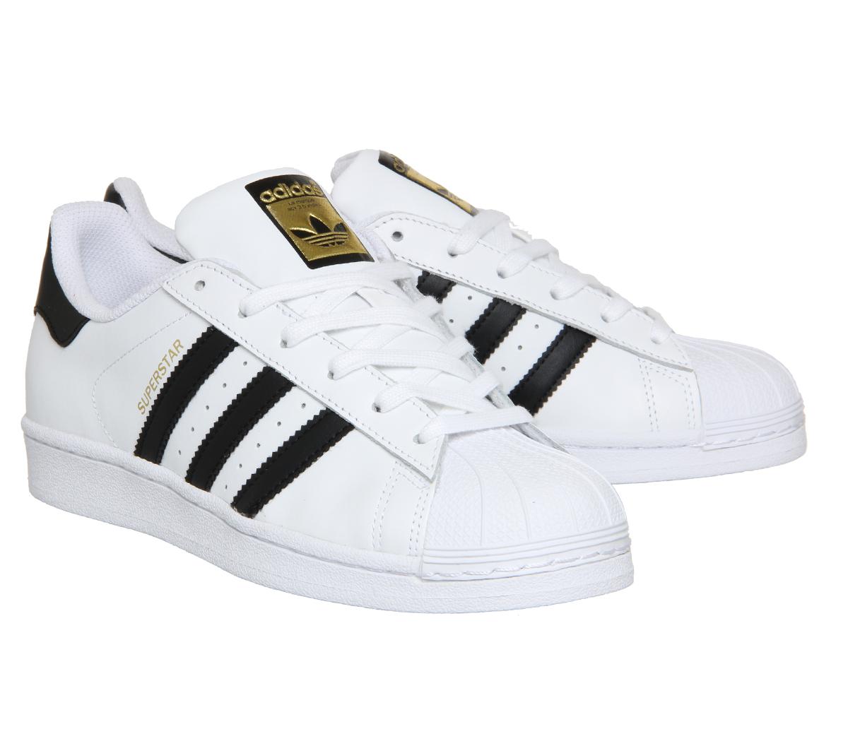 adidas Superstar White Black Foundation - Hers trainers