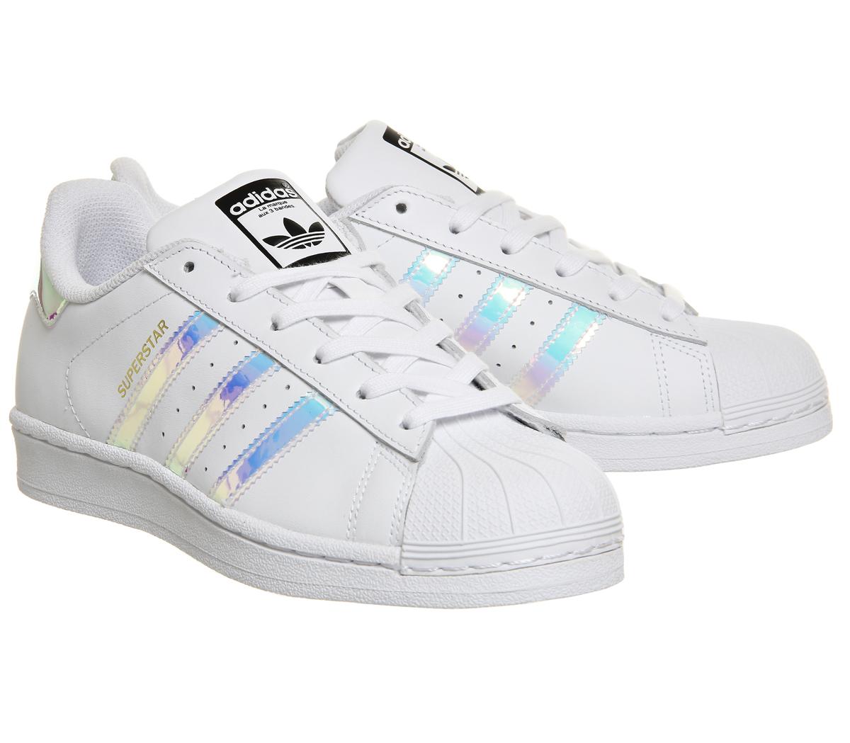 adidas Superstar White Metallic Silver White - Sneaker damen