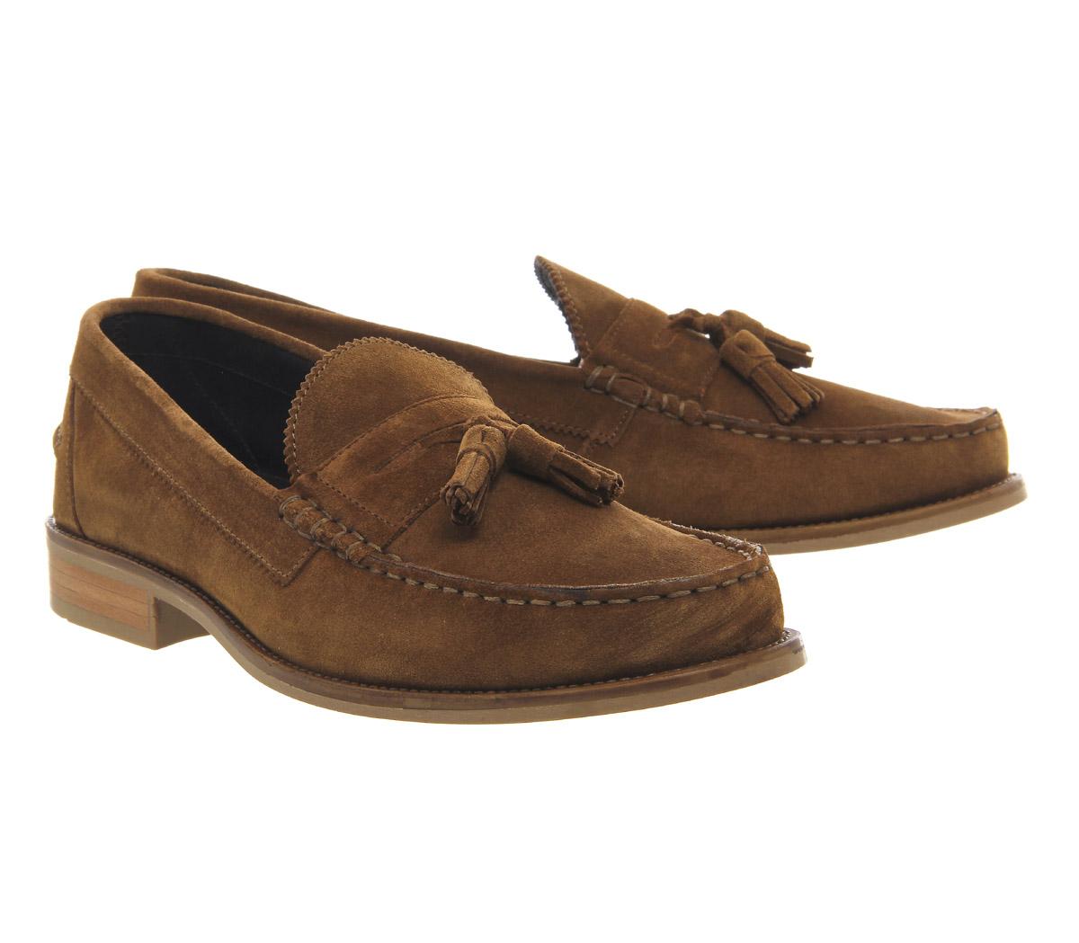 Ask the Missus Bonjourno Tassel Loafers Rust Suede - Casual