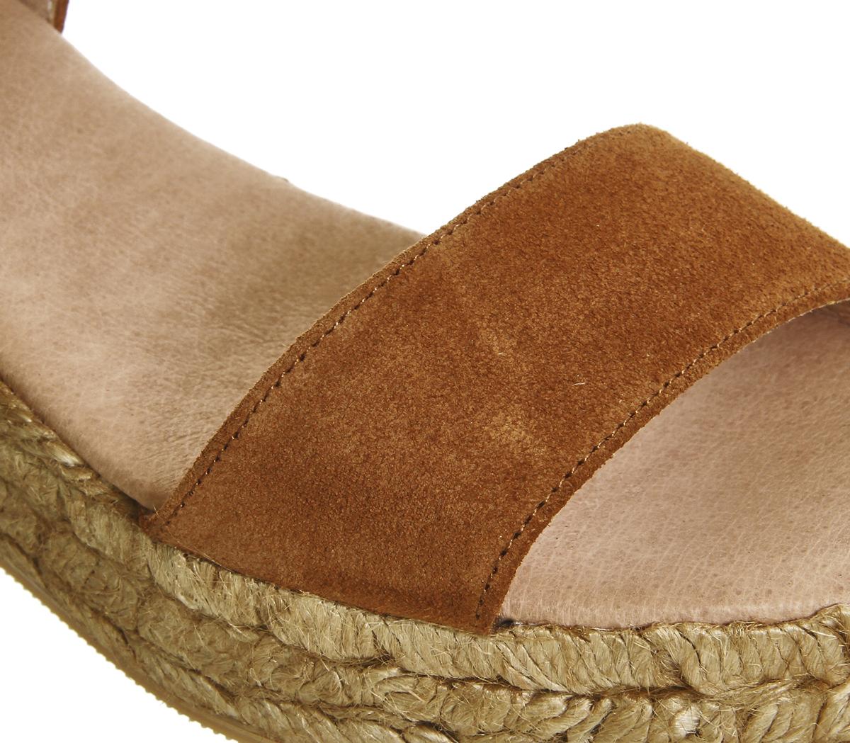 Gaimo for OFFICE Jyle Flatform Sandals Brown Suede - Sandals