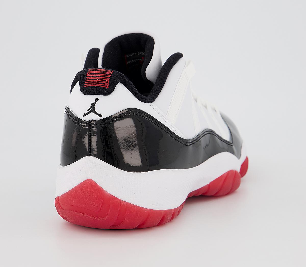 jordan 11 low white red black