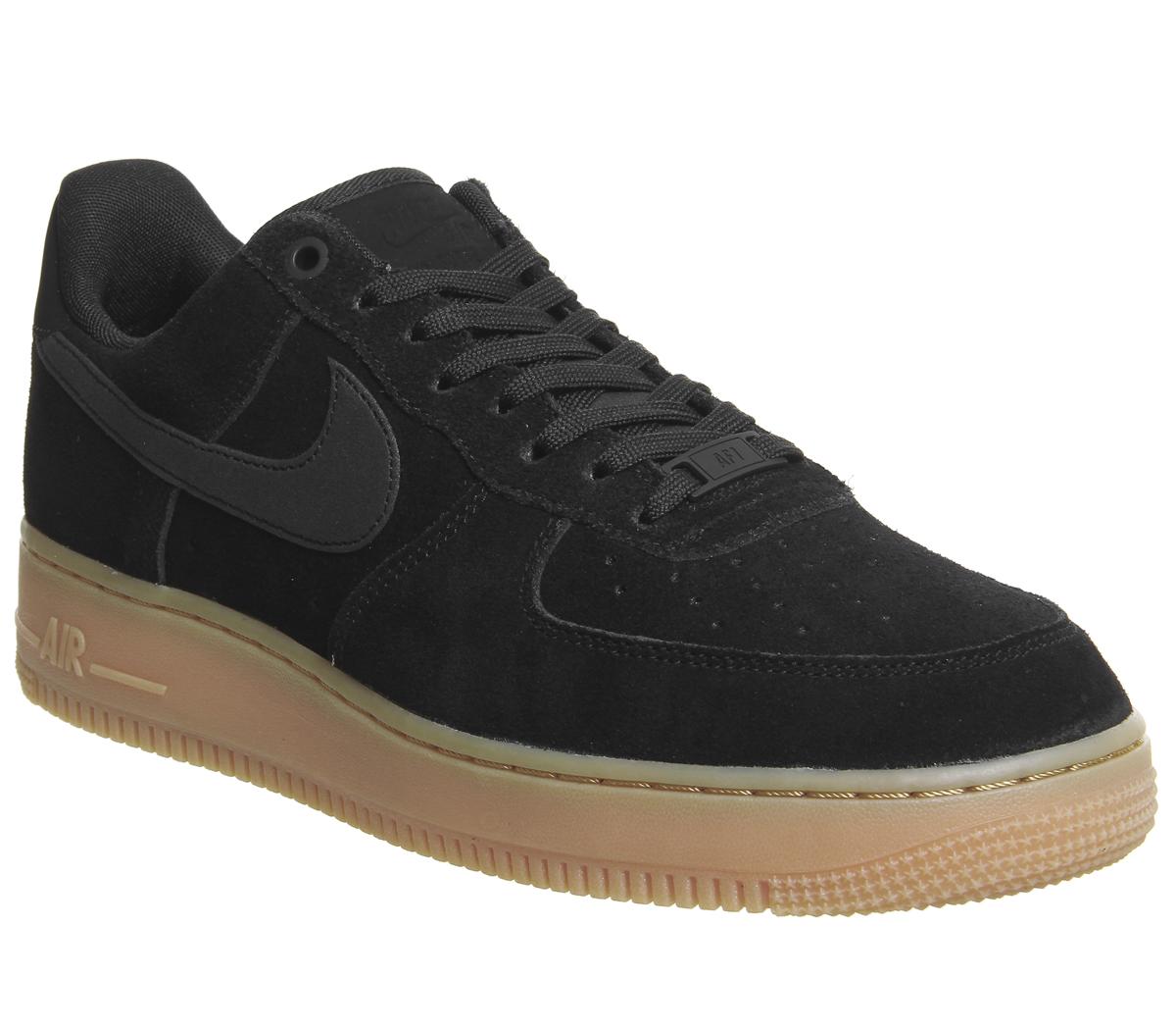 nike air force one trainers black gum