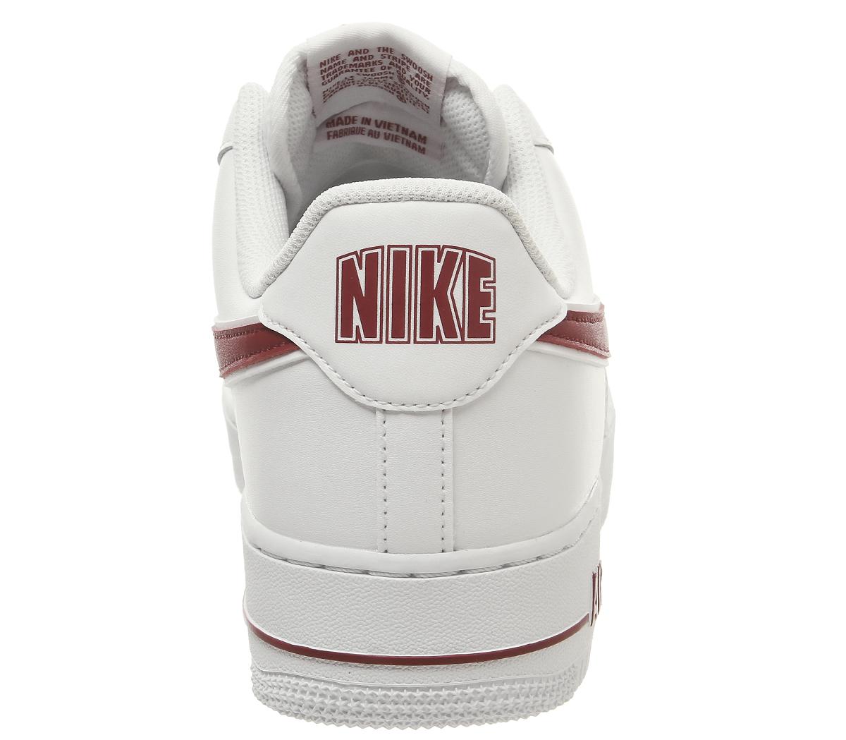 Nike Nike Air Force One Trainers White Gym Red - His trainers