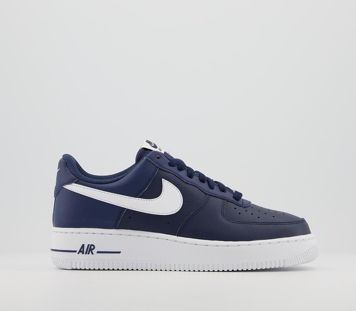 nike air force 1 navy blue and white
