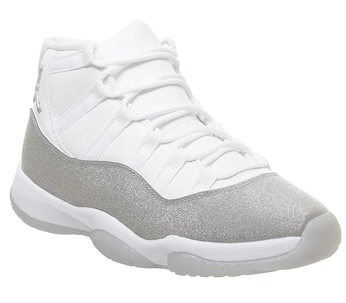 retro 11 white silver