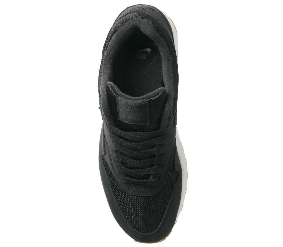 nike air max 1 trainers black gum f