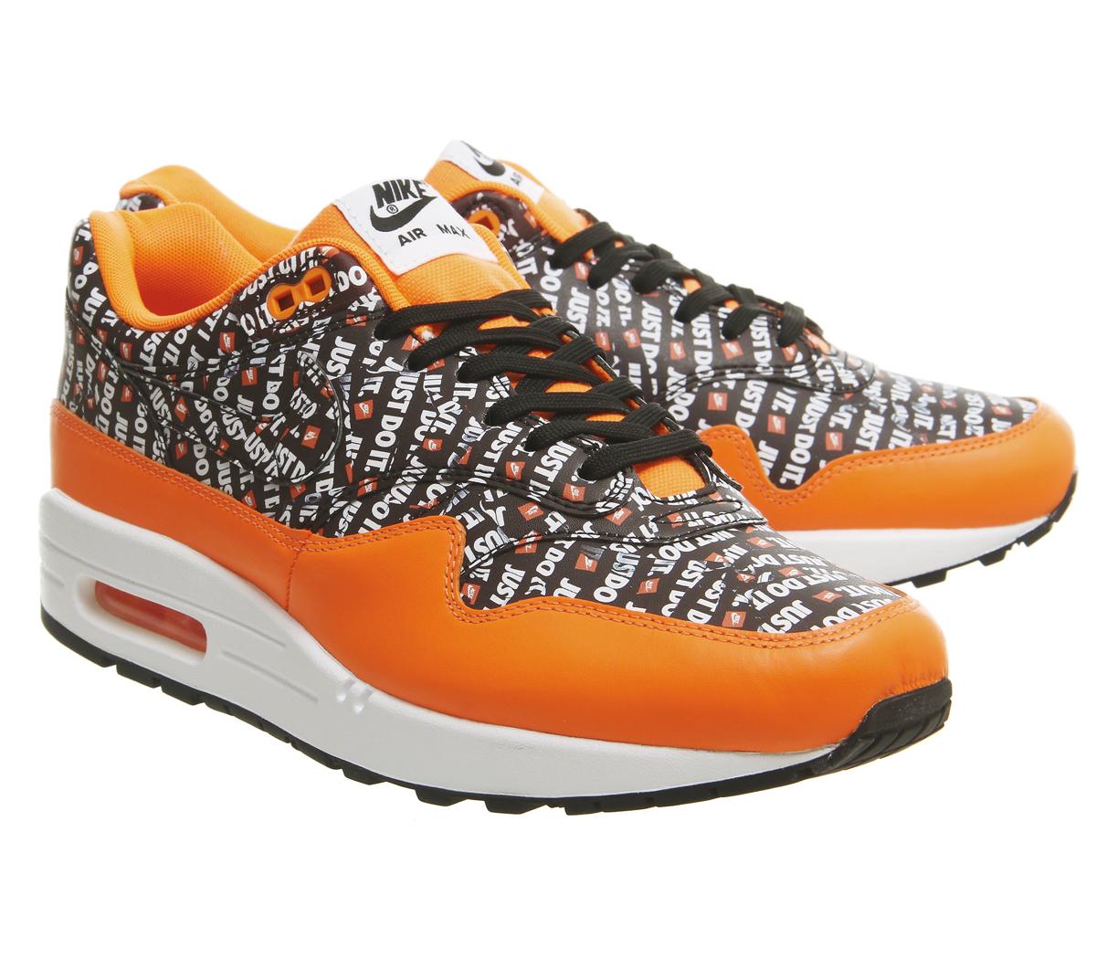 black white and orange air max