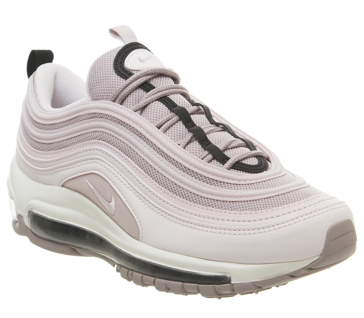 nike white and pink air max 97 trainers