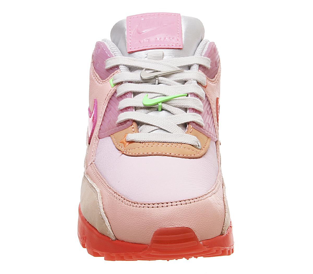 air max 90 trainers bright crimson pure platinum