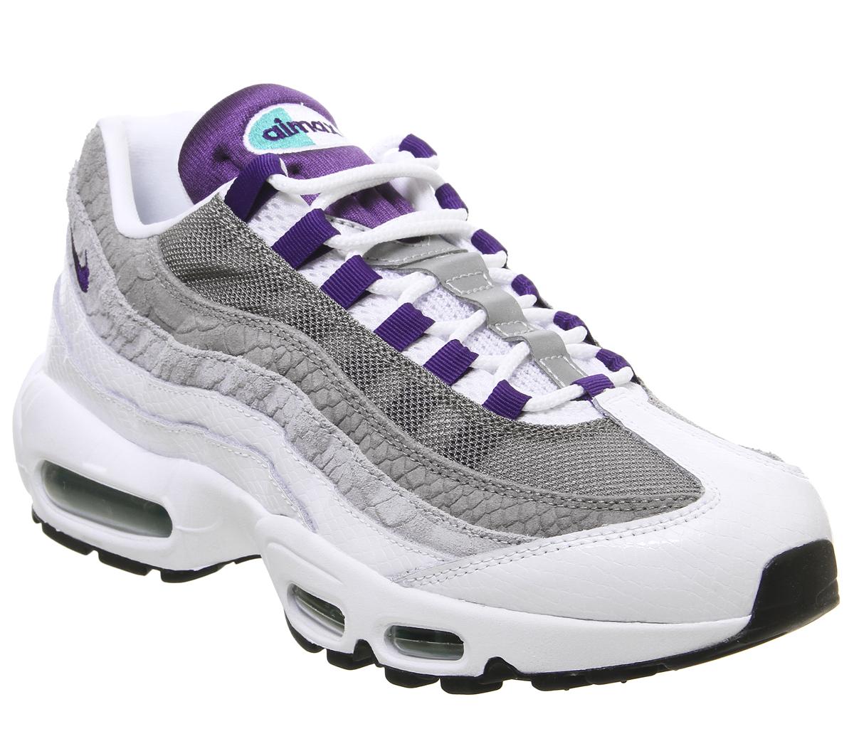 purple and white air max 95