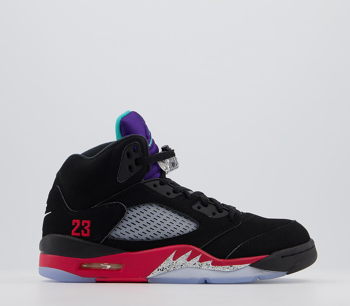 Jordan Jordan 5 Retro Black New Emerald Fire Red Grape Ice - His trainers