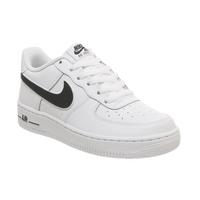 Nike Air Force 1 Trainers White Black - Hers trainers