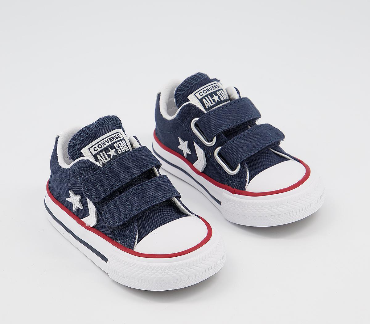 Converse Star Player Infant Trainers Navy White Red - Unisex