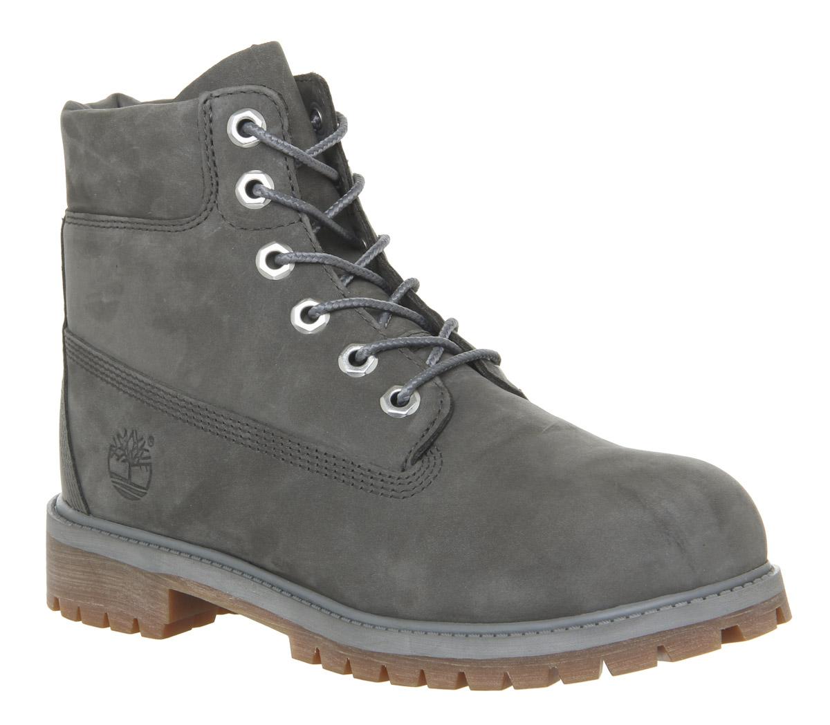 Timberland Juniors 6 Premium Waterproof Boots Coal - Ankle Boots