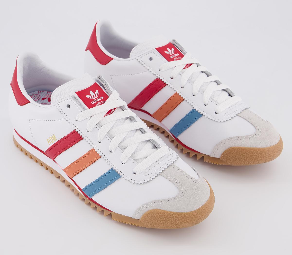 adidas Rom Trainers White Glory Red Amber Tint - His trainers