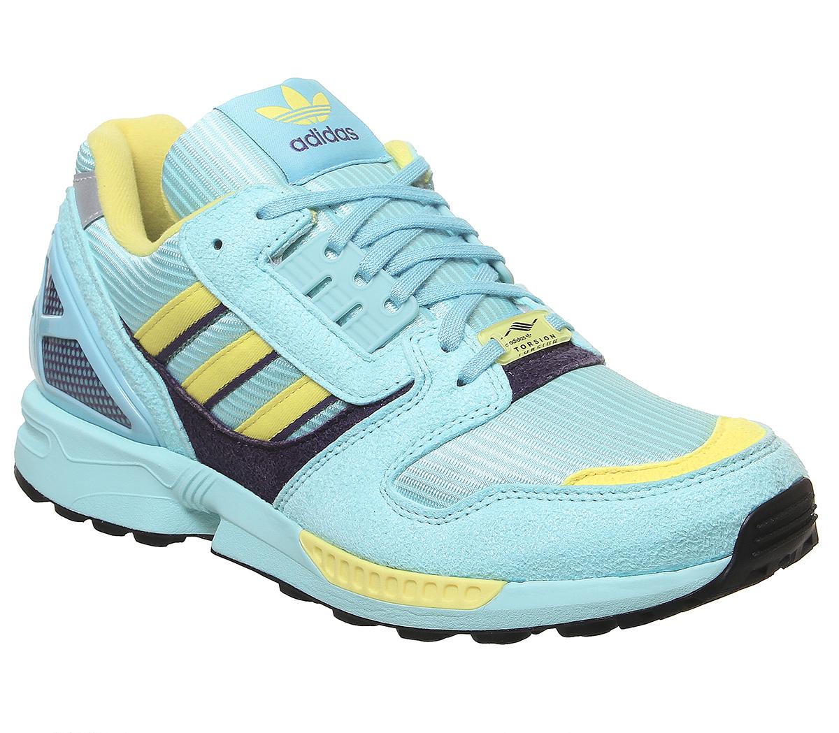 adidas originals zx8000 sneaker clear aqua light aqua shock yellow